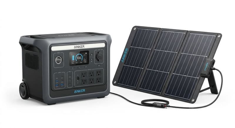 Anker SOLIX F2000 Solar Generator with 200W Panel